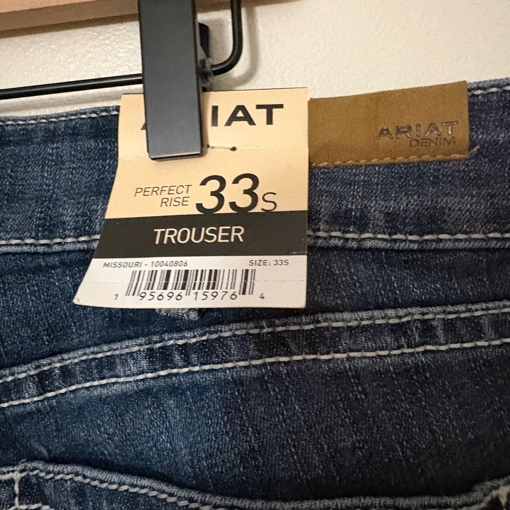 Ariat Womens Perfect Rise Trouser Missouri Dark Wash Jeans 33 New - Picture 7 of 7
